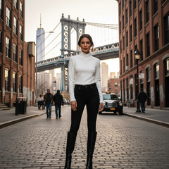 Isabelle | Sculpted Soft-Touch Turtleneck