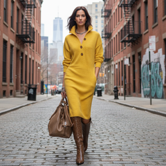Britt | Chic ribbed midi dress