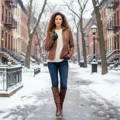 KAROLINE | The stylish and unique leather jacket