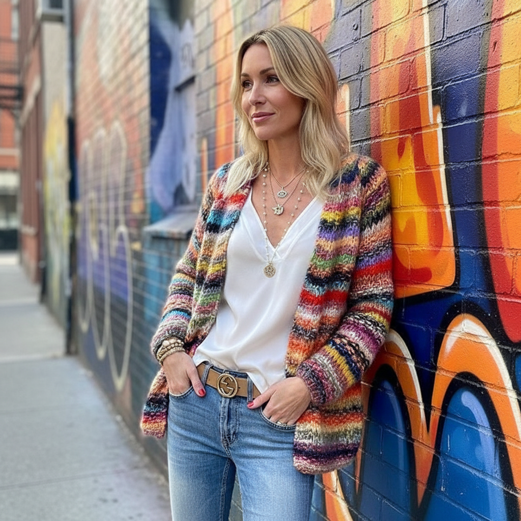 Catherine | Cozy Multicolor Cardigan