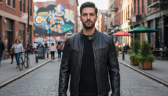 Eric | Sleek Zipper Moto Jacket