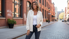 Ella - Corduroy Zip-Up Hooded Jacket