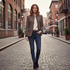 Georgia | Tailored Winter Blazer with Elegant Tummy Coverage