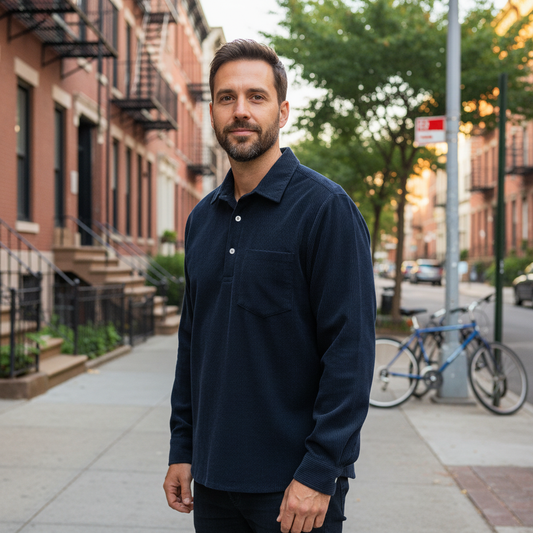 Carter | Half Buttoned Corduroy Shirt