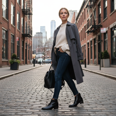 Anita | Luxury ankle boots with low heel