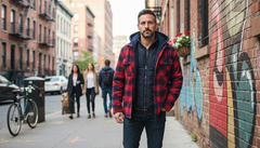 Brandon | Checked Hooded Jacket