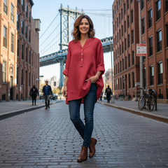Veronica | Elegant V-Neck Blouse