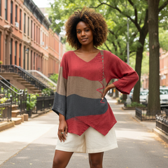 Helena | Casual Relaxed Fit Colorblock Top