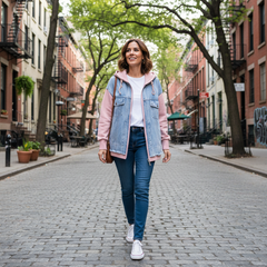 Vivian | Denim Hoodie Jacket