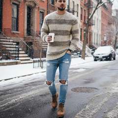 Darren | Striped Chunky Sweater
