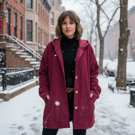 Cordia | Cozy Corduroy Hooded Jacket
