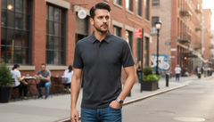 David | Stylish Textured Polo Shirt for Men