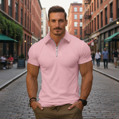 Ramsey | Classic Quarter Zip Collar Shirt