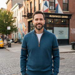 Elijah| Modern Half-Zip Sweater Ease