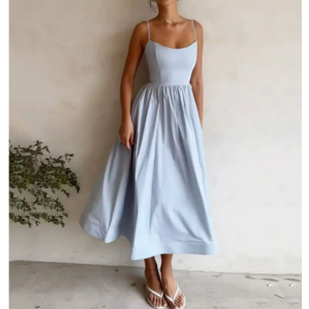 Yvonne | Elegant A-Line Graduation Midi Dress