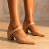 Valene | Leather Slingback Heels