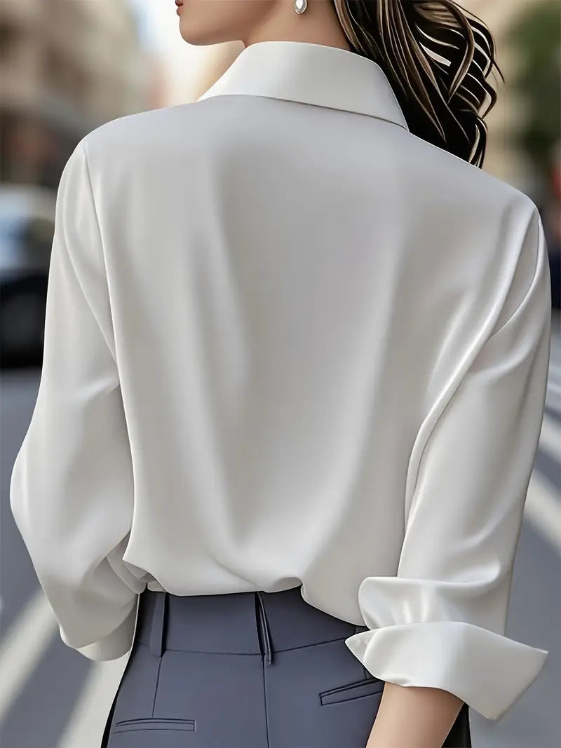 Anjeneth™ | Elegant Long Sleeve Button-Down Shirt