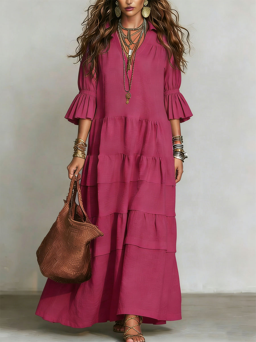 Amy | Casual Loose-fitting Half Sleeves Dress