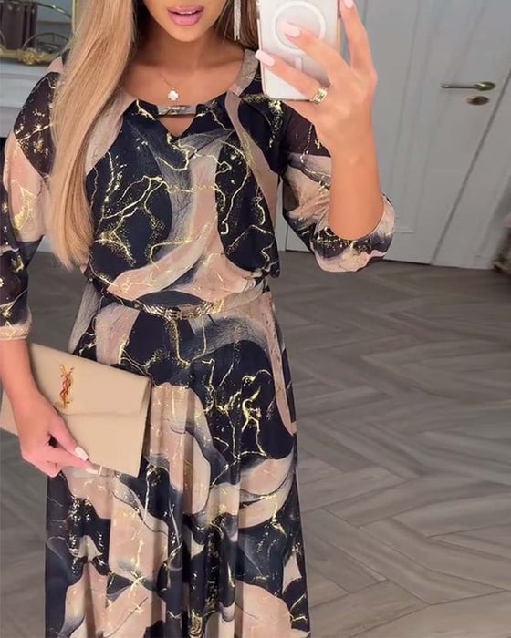 Charice | Printed Chiffon Dress