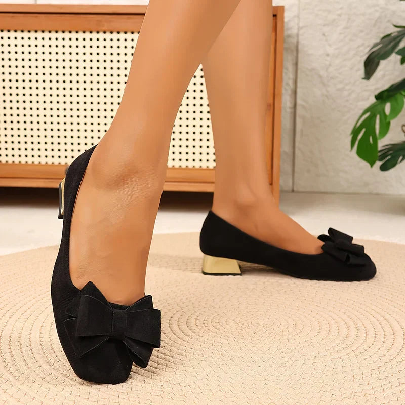 Emmy | Bow Block Heel Pumps