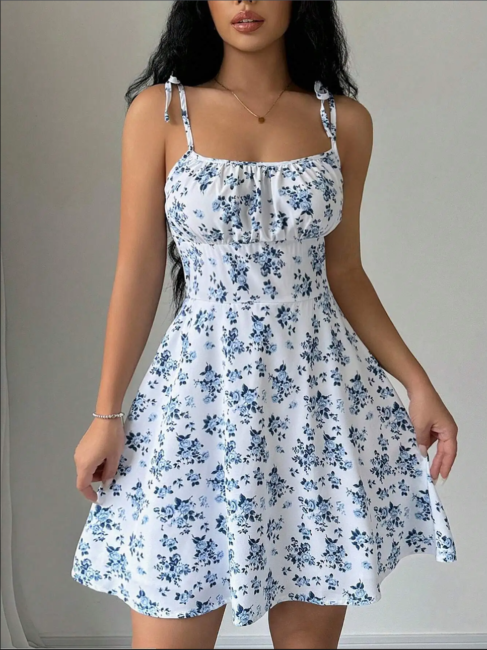 Blossom Blue Floral Sundress – Summer Chic & Effortless Elegance