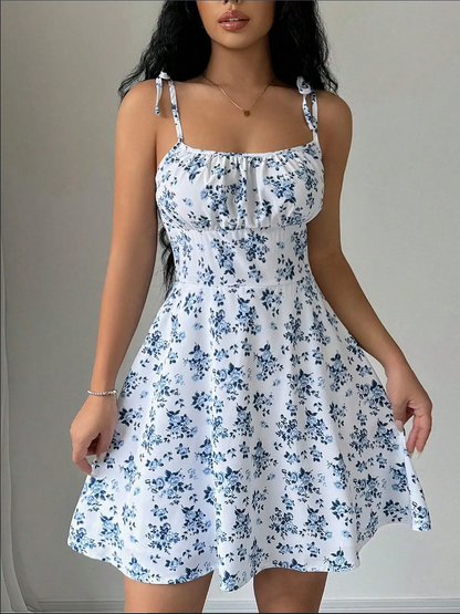 Blossom Blue Floral Sundress – Summer Chic & Effortless Elegance
