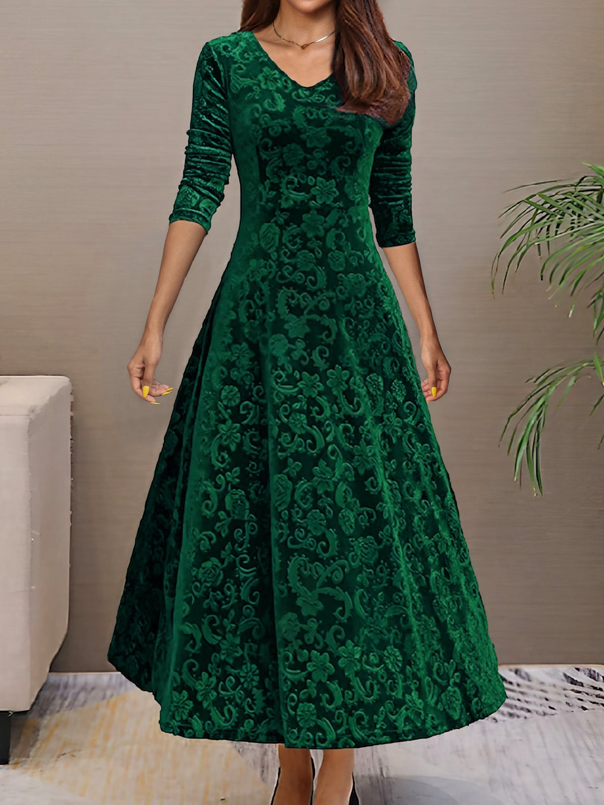 Nancy | Velvet Elegance Dress