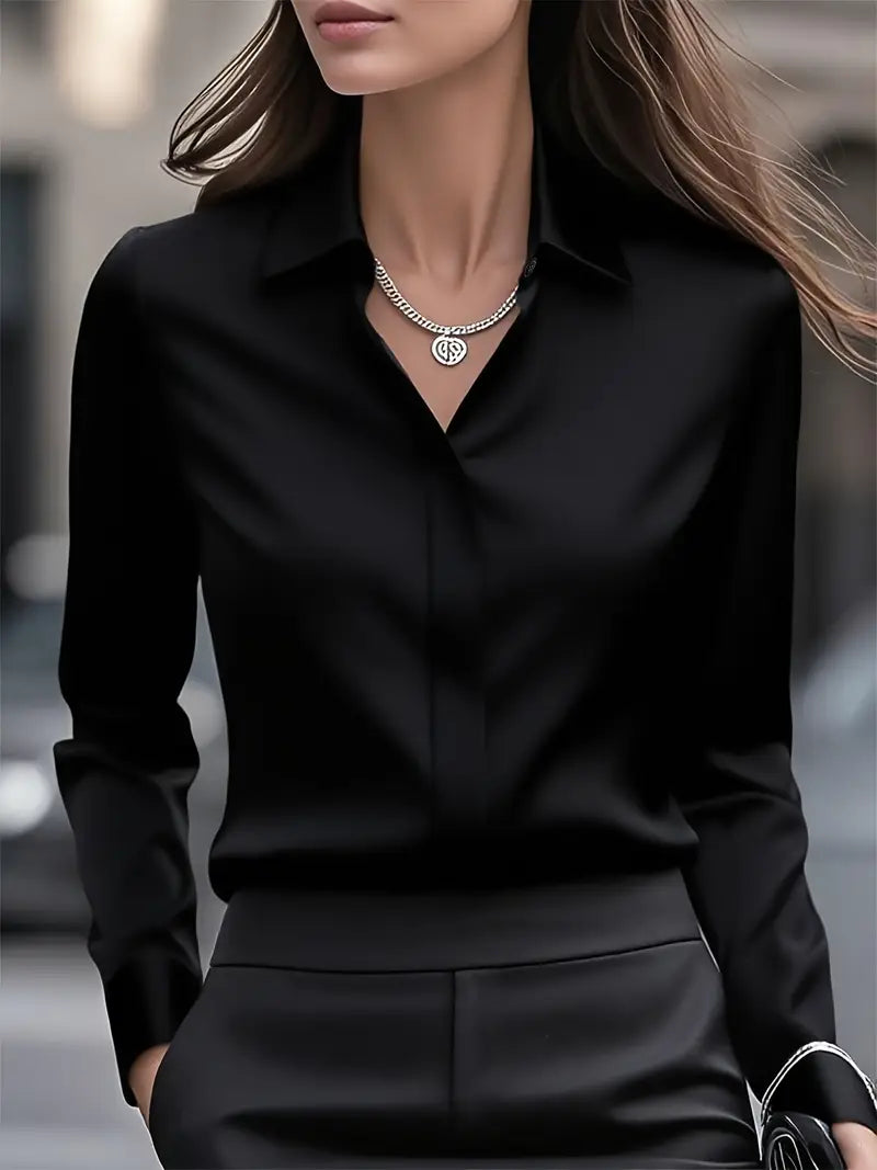 Anjeneth™ | Elegant Long Sleeve Button-Down Shirt