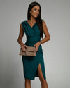 Andrea | Elegant Draped Dress with Sculpting Silhouette