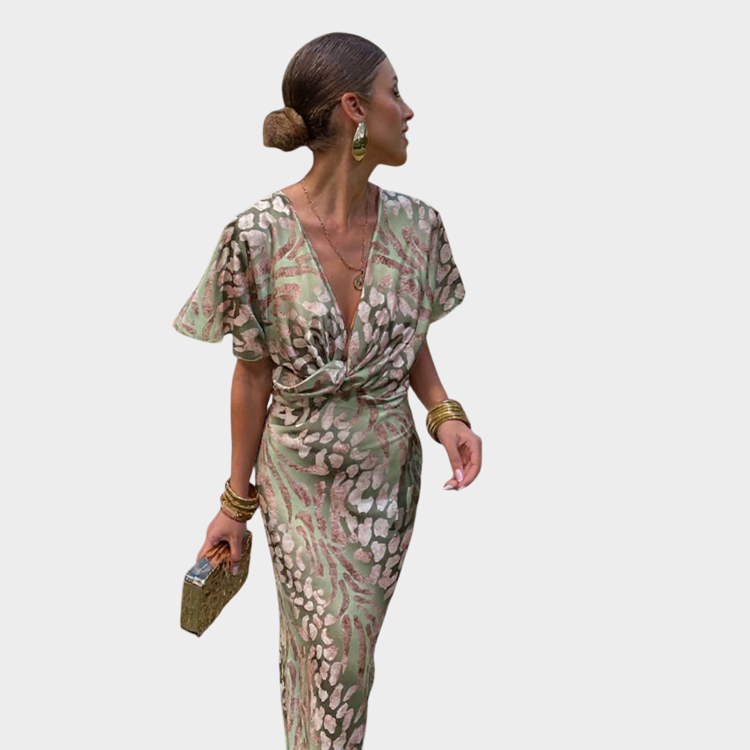 Casandra | Copper Midi Dress