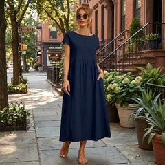 Gabrielle™ | Flowing Midi Dress with Timeless Elegance