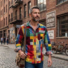 Leo | Premium Patchwork Shirt – Unique Style & Comfortable Fit