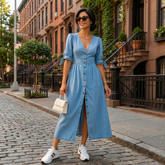 Amelia | Comfortable Denim Dress