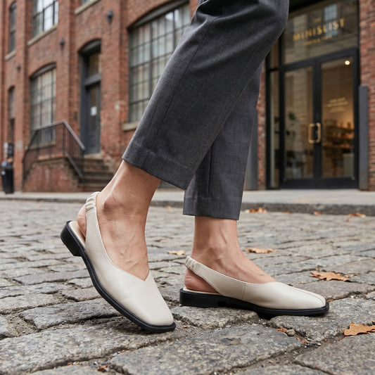 Betty | Square Toe Slingback Sandals with Modern Low Heel