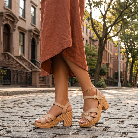 Brenda | Braided Platform Gladiator Sandals