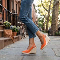 Erin | Pointed Toe Wedge Slingbacks