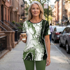 Luna | Printed Two-Piece Stretch Set