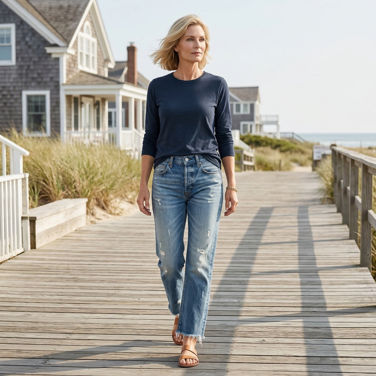 Sierra | Retro Cropped Straight-leg Jeans