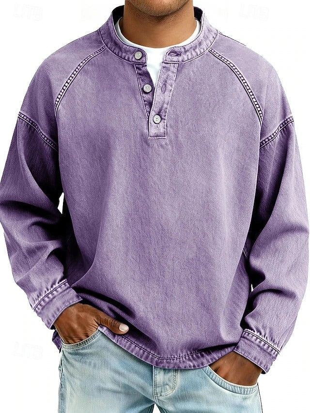 Harold | Washed Long Sleeve Henley