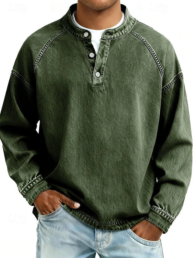 Harold | Washed Long Sleeve Henley
