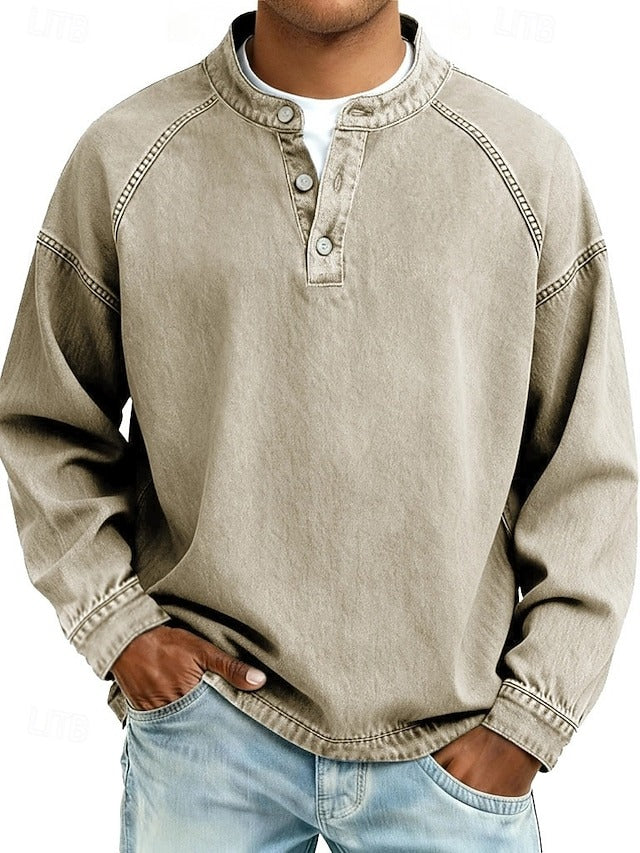 Harold | Washed Long Sleeve Henley