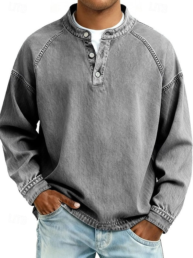 Harold | Washed Long Sleeve Henley