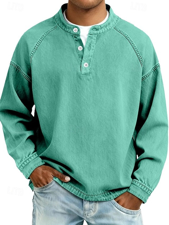 Harold | Washed Long Sleeve Henley