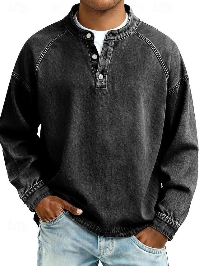 Harold | Washed Long Sleeve Henley