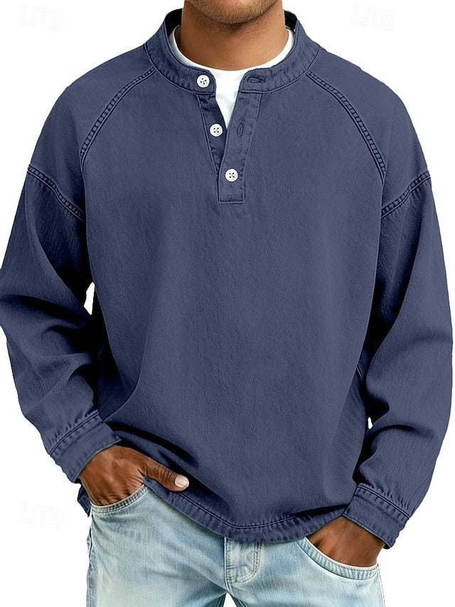 Harold | Washed Long Sleeve Henley