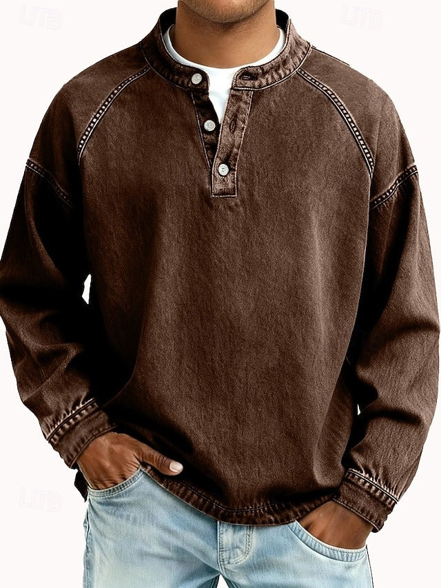 Harold | Washed Long Sleeve Henley