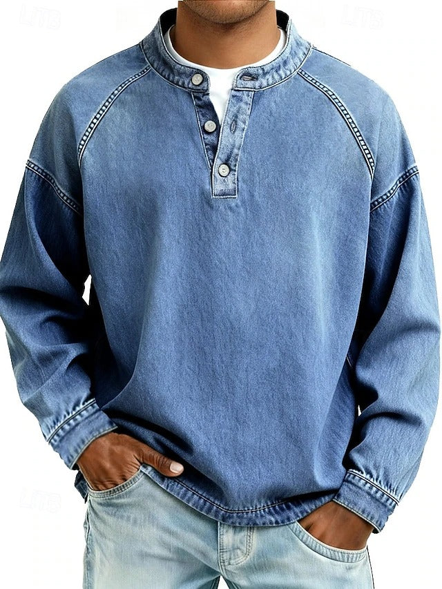 Harold | Washed Long Sleeve Henley