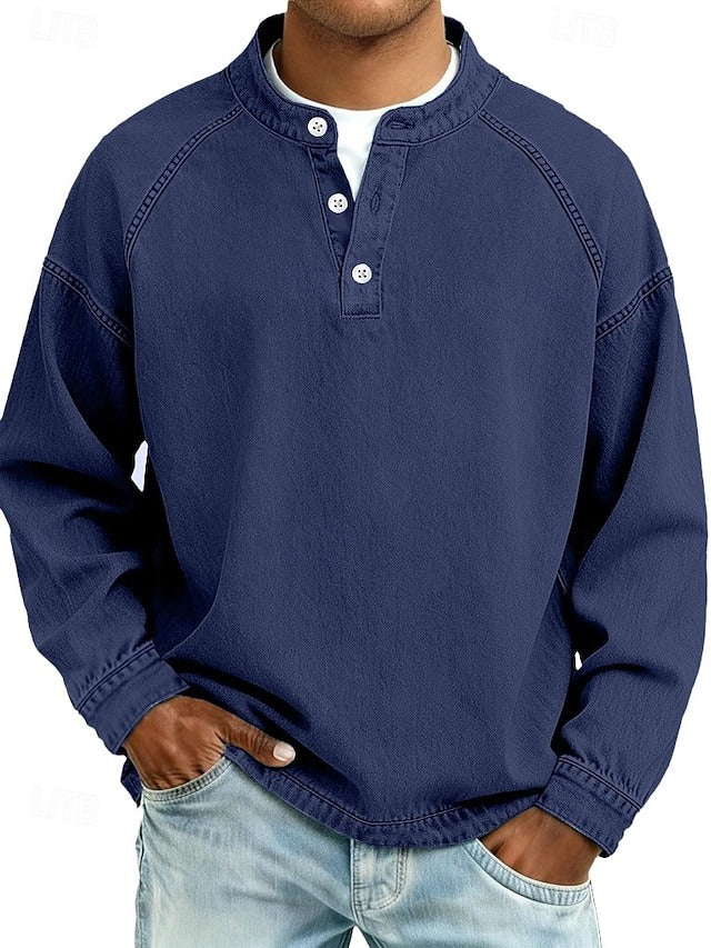 Harold | Washed Long Sleeve Henley