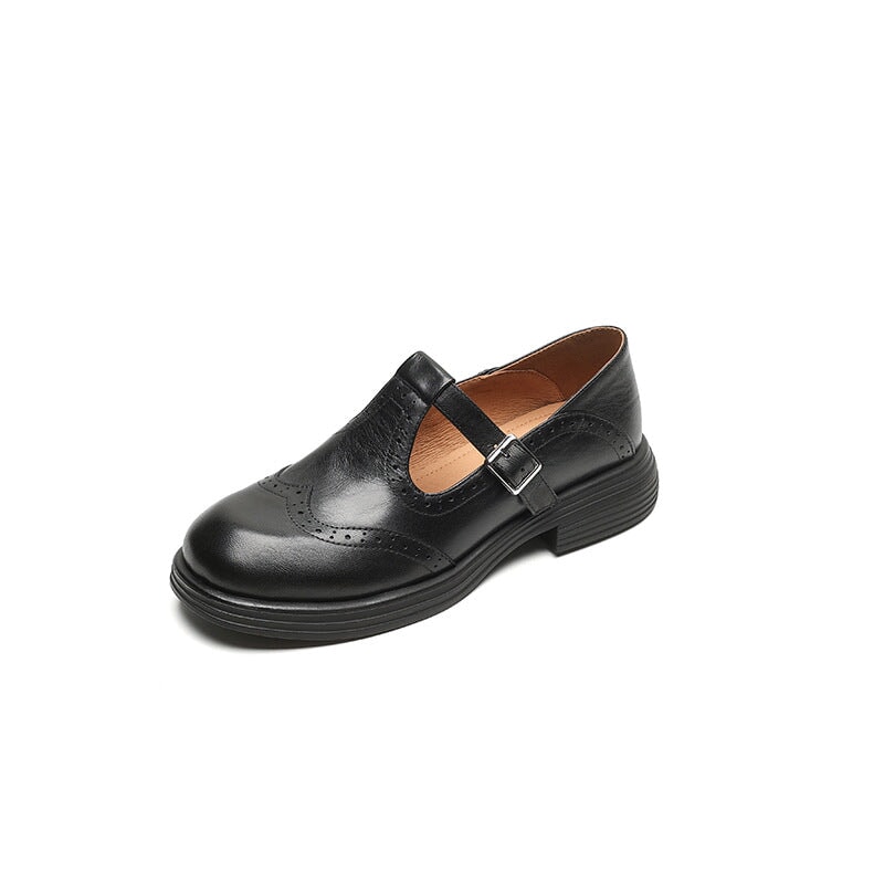 Zoe | Leather Mary Janes