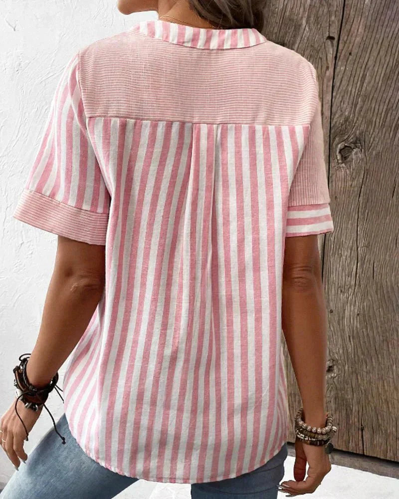 Erin | Soft Striped Blouse